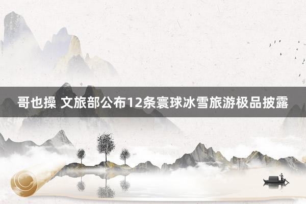 哥也操 文旅部公布12条寰球冰雪旅游极品披露