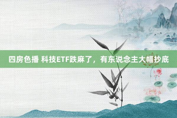 四房色播 科技ETF跌麻了，有东说念主大幅抄底