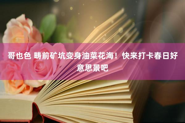 哥也色 畴前矿坑变身油菜花海！快来打卡春日好意思景吧