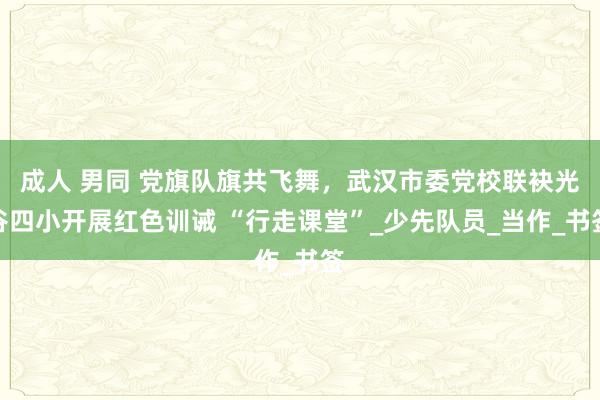 成人 男同 党旗队旗共飞舞，武汉市委党校联袂光谷四小开展红色训诫 “行走课堂”_少先队员_当作_书签