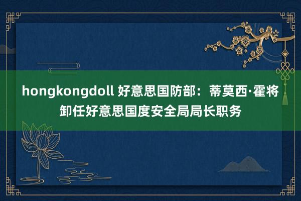 hongkongdoll 好意思国防部：蒂莫西·霍将卸任好意思国度安全局局长职务