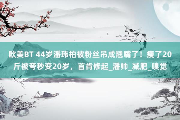 欧美BT 44岁潘玮柏被粉丝吊成翘嘴了！瘦了20斤被夸秒变20岁，首肯修起_潘帅_减肥_嗅觉