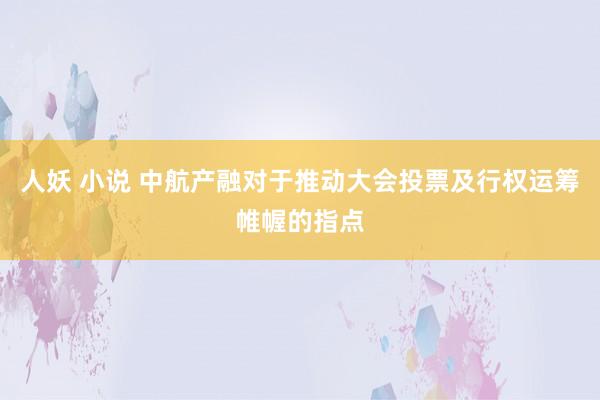 人妖 小说 中航产融对于推动大会投票及行权运筹帷幄的指点