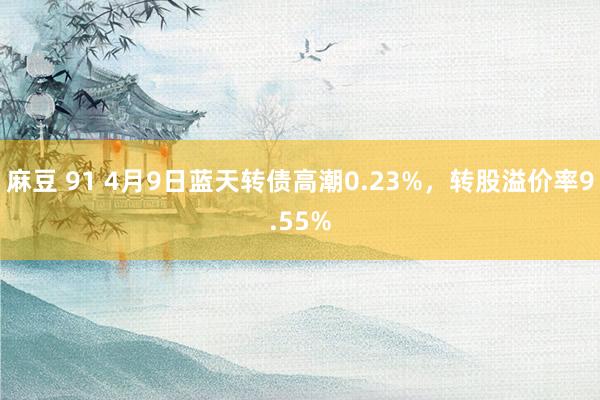 麻豆 91 4月9日蓝天转债高潮0.23%，转股溢价率9.55%