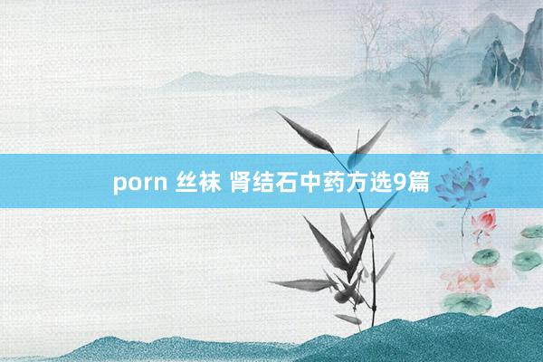 porn 丝袜 肾结石中药方选9篇